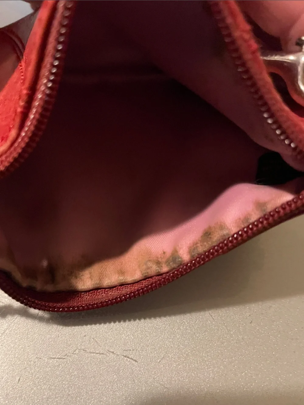Coach Red Leather Wristlet with Detachable Strap